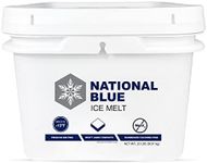 National Blue Ice Melt 20lb Bucket - Fast Acting Ice Melter - Pet, Plant and Concrete Friendly, Environmentally Safe - Free of Magnesium Chloride - Melts to -15°F