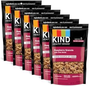 KIND HEALTHY GRAINS Granola, Healthy Snack, Raspberry Granola with Chia Seeds, Snack Mix 11 OZ (6 Pack)