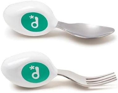 Doddl Cutlery Set, Toddler Self Feeding Cutlery, Spoon and Fork, 12months+ (Aqua)