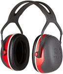 3M Peltor Premium Plus Earmuffs X3A with Headband, Black/Red, 95 - 110 dB