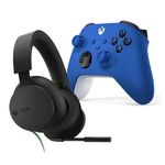 Xbox Wireless Controller – Shock Blue + Xbox Stereo Headset