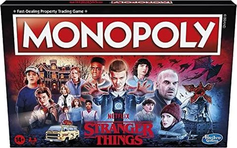 Hasbro Gaming Monopoly: Netflix Stranger Things Edition Board Game for Adults and Teens Ages 14+, Game for 2-6 Players, Multicolor