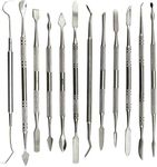 New Wax Carvers Set Double Ended Dental Wax Modeling Sculpting Tools Dental Picks Polymer Pottery Clay Carving Tool Stainless Steel 12 Pieces