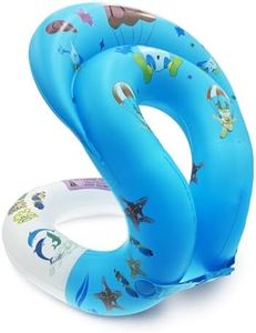 Knoble Swim Vest for Kids 3-12yrs - Portable Inflatable Pool Floats with Adjustable Safety Buckle - Double Surround Air Bag - Life Jackets for Kids (Blue), Small
