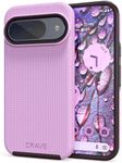 Crave Dual Guard for Google Pixel 9 Case and Pixel 9 Pro Case, Shockproof Protection Dual Layer Case for Google Pixel 9 and Pixel 9 Pro - Lilac