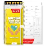 Nurse Essentials Report Book, Patient Templates Set of 2, Nursing Clinicals, Nurse Appreciation Gift for Nurses, Nursing Student Gift, and SBAR Nurse Report Book