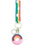 AMANVANI Rainbow & Donut Shape Keychain, Key Chains for Car, Scooty, Girls Boys Gifts, Birthday, Charm Sweet Keychain, Bag Pendant, Cartoon keyring for Girls Women (1pcs)