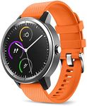 20mm Silicone Band Compatible with Garmin Vivoactive 5/Vivoactive 3/Vivoactive 3 Music/Vivomove HR/Forerunner 645 Music Smartwatch (Orange)