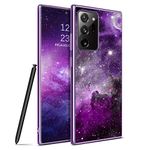 BENTOBEN for Samsung Note 20 Ultra Case, Slim Glow in The Dark Shockproof Protective Hybrid Hard PC Soft TPU Bumper Cover for Samsung Galaxy Note20 Ultra 5G 6.9" 2020, Purple Nebula