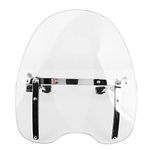 Motorcycle Windscreen, Universal Wind Screen Curved Motorcycle Windscreen Windshield Spoiler Riding Accessory (Transparent)