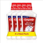 Colgate Max White Expert Mouthwash (4 x500ml) | Whiter Teeth | Clinically Tested | Alcohol Free | Daily Stain Defence, Fresh Breath and Cavity Protection