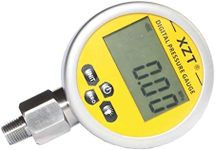 XZT 3.15" 10000 PSI Digital Hydraulic Pressure Gauge,Pressure Manometer, Pressure Sensor with 1/4-Inch NPT Connector,Base Entry