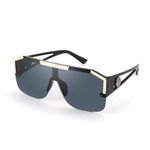 Karsaer Square Flat Top Shield Non-Polarized Sunglasses One Piece Frameless Stylish Women Men Uv400 E1037, Multi