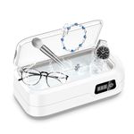 Ultrasonic Cleaner, 48000Hz Jewellery Cleaner Cleaner 640ML Clean Pod with LED Digital Display One-Touch Operation and 4 Time Modes