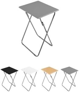 Jardin202 - Mesa Plegable Portátil Rectangular – Mesa Auxiliar Abatible 48 x 38 x 68 cm | Gris