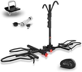 FORWODE 2" Hitch Mount Bike Rack Carries 2 Bikes up to 60 lbs Each Smart Tilting Heavy Duty Platform Bike Rack for Standard, Fat Tire and Electric Bike with Locking Hitch Pin and Bike Lock