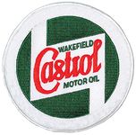 Castrol STR657 Embroidered Sponsors Sew-On Badge ,White