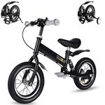 BIKEBOY Balance Bike 2 in 1,The Dual Use of a Kids Balance Bike and Kids Bike,12 14 Inches for 2-7 Years Old,with Shock Absorbers, Fenders, Pedals, Auxiliary Wheels