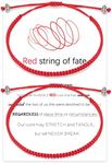 Seyaa Valentines Day Red String of Fate Bracelets kabbalah Good Luck Protection Matching Bracelets Gifts for Couple Lover Women Men Boyfriend Girlfriend, 6.5 Inch, natural-fiber, no gemstone