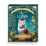 LUNA Premium Lickable Cat Treats - 100% Natural Creamy Kitten Treats for Kitty, Adult Senior Cats - Healthy Treat Snacks No Fillers, Preservatives (Chicken, 12 Treats)