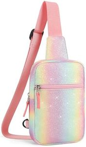 cotmcor Kids Crossbody Small Sling Bag Bag Girls Fanny Pack Colorblock Belt Bag Cute Backpack Purse Chest Bag for Girls Gifts