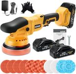 AUTIWOZ Cordless Car Polisher Buffer Sander Battery Polishing Machine Dual Action 5inch Polishing Pads Polish Kit for Car Polishing Buffing Sanding with 2*21V Batteries Variable Speeds 2800-5800RPM