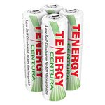 Tenergy AA Rechargeable Batteries 2000mAh Pre-Charged Low Self Discharge for Remote Controllers, Toys, Flashlight, Mouses, 4 Pack