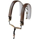 adorence Lengthened Saxophone Shoulder Strap - Leather Saxophone Harness Strap for Sax Bass Tenor Alto -Brown