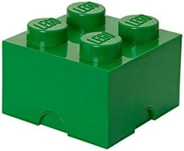 Mattoncino-contenitore Lego a 4 Bottoncini, Contenitore Impilabile, 5,7 Litri, Verde