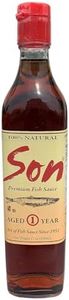 Son Fish Sauce │ Premium Vietnamese Artisanal Fish Sauce Since 1951 | One Year Aged Anchovy Sauce │8.45 oz Bottle│100% Pure │GLUTEN FREE, NO SHELLFISH, NO MSG ADDED (17 oz, 1)