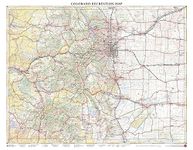 Benchmark Maps: Colorado Recreation Wall Map - 66 x 84 cm - Rolled Canvas