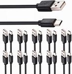 tekSonic USB Type C Cable Fast Charging [10-Pack 3.3ft], USB-A to USB-C Multi Pack Bulk Charge Cord Compatible with Samsung Galaxy S10 S9 S8 S20 S21 Plus A52 A21 A32 A11,Note 10 9 8, PS5 Controller