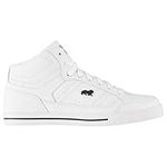 Lonsdale Mens Canons Trainers High Top Lace Up White/Black UK 11 (45)