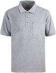 MOHEEN Men's Regular-Fit Quick-Dry Golf Polo Shirt Short Sleeve Tshirts (Grey,6XL)