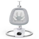 Momcozy CocoSway Baby Swing for Infants to Toddlers, Electric 3D-Motion Swing with 6 Motions & 4 Speeds, Remote Control, 8 Soothing Lullabies, Suitable for Baby Boys and Girls Up to 20 lbs