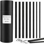 Dlicoda Willow Charcoal Sticks, Natural Willow Charcoal Pencils for Artists, Beginners, Students, Great for Sketching, Drawing, and Shading, Pack of 25 (3-9, Millimeters)