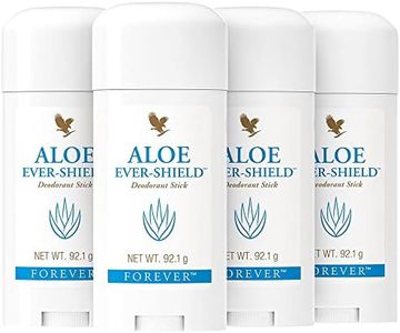 Forever Aloe Ever-Shield® deodorante stick senza alluminio e senza alcool, con aloe vera nutriente per pelli sensibili, protezione affidabile, certificato dermatest, 4 pezzi