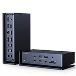 iVANKY FusionDock Max 1 Compatible with Thunderbolt 4, 20-in-1 Quad 6K@60Hz Monitor Docking Station, 40Gbps Dock for Mac M1/M2/M3 Pro/Max, 2HDMI 2.0, 96W PD, 10Gbps USB, 2.5 GbE, SD/TF 4.0