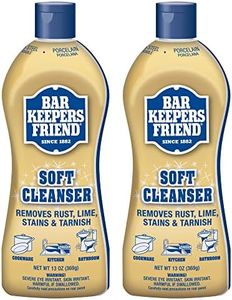 Bar Keepers Friend Soft Cleanser Liquid (2 x 13 Ounce) Multipurpose Cleaner & Rust Stain Remover for Stainless Steel, Porcelain, Ceramic Tile & More