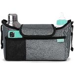 Onco Stroller Organizer – Universal Stroller Organizer with Cup Holder and Mobile Phone Pocket Organiser Multifunctional Baby Pram Bag Stroller Accessories Stroller Caddy Organizer Pushchair Organiser