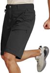 FREEKITE Tactical Cargo Shorts for Men Quick-Dry Waterproof - Lightweight Work Shorts with 7 Pockets,Durable Hiking Outdoor Short,Moisture Wicking Stretch Travel Short（Black 38W/10L）