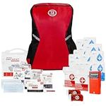 72 HRS Essential Emergency Preparedness Kits - 3 Day Survival Backpack or Bug Out Bags for Earthquake, Hurricane, Tornado, Flood, Tsunami, Wildfire, Bad Weather, Nuclear Disaster (Red 2 Person)