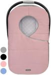 liuliuby Winter Carseat Cover for Baby Carseat | Doona Car Seat Cover Baby Winter | Warm Baby Car Seat Cover | Carseat Covers Baby Girl | Infant Car Seat Cover Winter Baby Essentials (Pink)