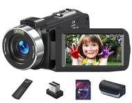 8K 48MP Camcorder Video Camera 18X Digital Zoom YouTube Vlogging Camera Webcam IR Night Vision 3.0”Touch Screen Camcorders, 32G SD Card, 2.4G Remote Control and 2 Batteries