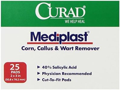 Curad - CUR01496 Mediplast (25 Pads) Corn, Callus, & Wart Remover, 40% Salicylic Acid Pads for topical removal of corns, callus, or plantar warts