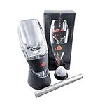 wee sploosh premium wine aerator decanter pourer for smooth finish and enhanced flavour for wine enthusiasts. BONUS wine glass marker