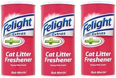 WUNDAPETS FELIGHT 3 X 300ML CAT LITTER FRESHNER TUB PEONY PINK SCENT ANTIBACTERIAL