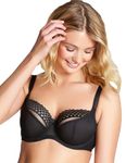 Cleo by Panache Women's Asher Underwire Balconette Bra, Black, 32GG US