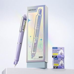 WRITECH Retractable Fountain Pen Set: Fine Nib Black Ink Premium Gift Box Includes 10 Cartridges, Perfect for Graduation Anniversaries Birthdays