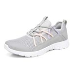 Vionic Brisk Zeliya Women Trainers Lace up Supportive Walking Shoes That Includes Three-Zone Comfort for Heel Pain and Plantar Fasciitis with Orthotic Insole Arch Support Wide Fit Grey UK 6